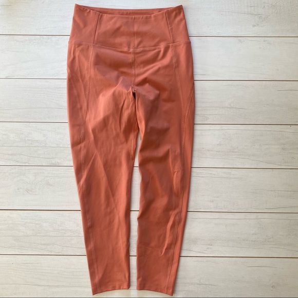 Girlfriend Collective High Rise Leggings Compression Brick Sz M Inseam 23 3/4 - Picture 2 of 11